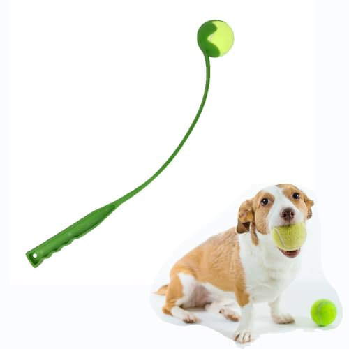 jiejack Hunde ballwurfmaschine! ballschleuder für Hunde Hundewurfwerkzeug für Haustiere, ideal zur Langeweilevertreibung und Interaktion (Grün)