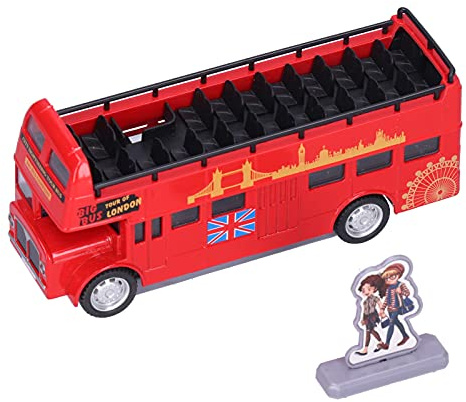 ciciglow Jouet de Bus Sonore et Lumineux simulé en Alliage pour Le Divertissement des Enfants ((Rouge))