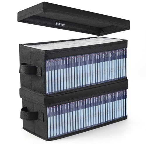 UENTIP 64 CD-skivor i standard jewelcase, 128 CD-skivor i smala fodral och 350 skivor i CD-fodral (förpackning med 2)