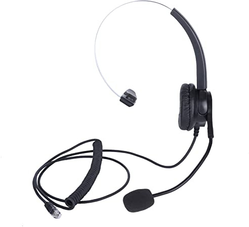 Vvikizy Justerbart Telefonheadset med Brusreducerande Mikrofon, för RJ9 Bordstelefon, Fast Telefon,