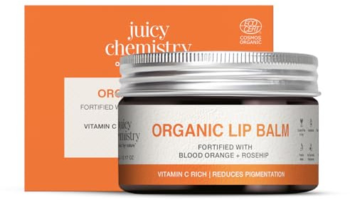 Juicy Chemistry Blood Orange & Rosehip Organic Lip Balm For PiGmented & Chapped Lips, 5 Gm