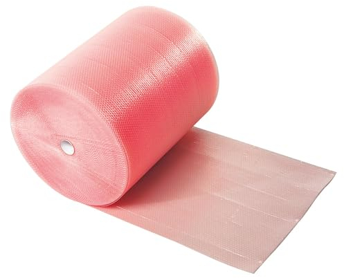 WETEC Luftpolsterfolie, ESD, 400 mm x 100 m, 2-lagig (Knallfolie Verpackungsfolie Noppenfolie Permastat) typischer Oberflächenwiderstand: RS=10^10-10^11 Ohm