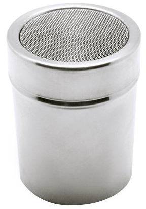 Accessotech Stainless Steel Chocolate Shaker Icing Cocoa Flour Sugar Cappuccino Sifter & Lid