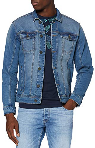 Blend BHBHNARIL Outerwear Outerwear Herren Jeansjacke Denim Übergangsjacke, Denim Middle Blue (200291), M