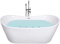Supply24 since 2004 Whirlpool Badewanne Orlando (168x80 cm) – freistehend für 2 Personen – 8 Massagedüsen & LED Beleuchtung – mit Armatur in Chrom – Indoor Hot Tub Spa – Wellness für Zuhause