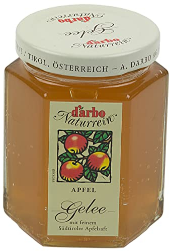 Food-United APFEL-GELEE Extra 6x 200g Glas von DARBO Naturrein veganer apple jelly Apfelgelee-Fruchtaufstrich aus Apfelsaft und Apfelsaftkonzentrat passend für Apfelkuchen Gebäck Füllungen (6)