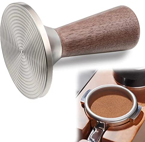 CAPFEI Kaffee Tamper 53mm with Edelstahl 3D-Rillen zur perfekten Extraktion, Espresso Tamper 53,3mm für 54mm Sage/Breville Siebträger