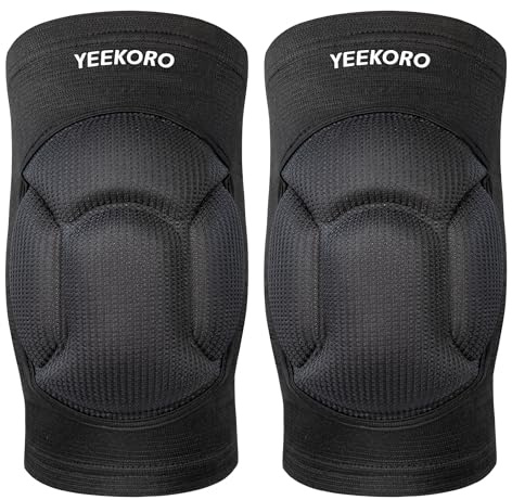 YEEKORO Knee Pads with Thickened SBR Pad, Sports Knee Support Sleeve(L)
