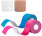 PIWOSGOL 4 Rollen Kinesiotapes, 5cm x 5m Kinesiologie Tape, Wasserfest & Elastisch Kinesiotapes Hautfreundlich für Sport, Physio Tape & Sporttape für Knie Ellenbogen Schulter, Blau/Beige/Rosa/Weiß