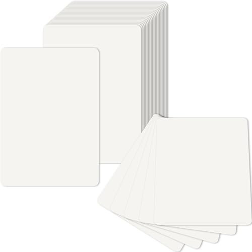 80 Stück A6 Kraftpapier Karten, Blanko Postkarten Weiß 10.5x14.8CM 300g/m² Kraftpapier-Karten Set Druckbar Postkarten Blanko Karten für Selbstgestalten beschriften oder bedrucken