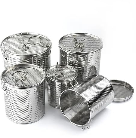 1 setaccio per farina, in acciaio inox, per condimenti e salamoia, cestino per salamoia, filtro per zuppe, secchio per spezie, setaccio per farina (10)