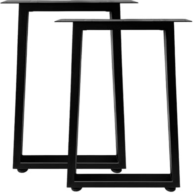 Jahof Tischbeine Metall Schwarz 70 cm, Trapezifische Tischgestell Verstellbar, Heavy Duty Industrielle Tischkufen für Esstisch, Schreibtisch, 2 Stück (H70 x B50 cm)