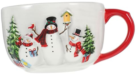 LOORGVEL Tazza Natalizia con Stampa 3d Tazza per Latte e Caffè Regalo Creativa da 550 Ml