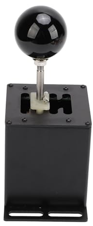 KUIDAMOS 7+R H Gear Shifter Högsimulerad USB Racing Game Simulator för G29 G27 G25 G920 T300RS GT Ratt, Aluminiumlegering Svart, för DiRT Rally 2.0 4 Project Cars
