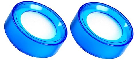Anneome Umidificatore per Dita Rotondo 2 Pezzi in Spugna e Plastica Blu per Contare Soldi in Banca Funzione di Bagnatura Rapida e Miglioramento Efficienza Lavoro