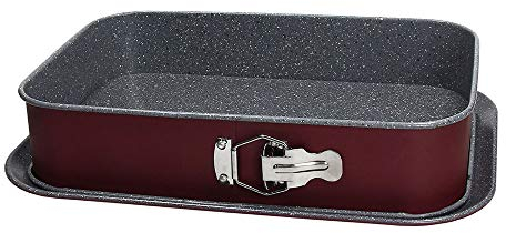 Tognana Sweet Cherry Tortiera Apribile Rettangolare 35x23 Cm + Vassoio, acciaio al carbonio, rosso