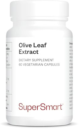 Supersmart - Olive Leaf Extract - Standardized to 32% Oleuropein - Promote Healthy Cardiovascular System - Immune System Booster | Non-GMO & Gluten Free - 60 Vegetarian Capsules