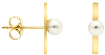 SOFIA MILANI - Damen Ohrringe 925 Silber - vergoldet/golden - Stab Perlen Ohrstecker - E1427