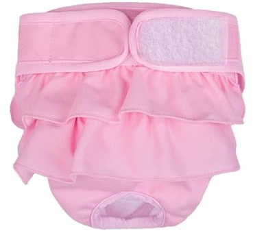 BePetMia Pañales Lavables para Perras, Pañales Reutilizables para Perras en Celo, Female Dog Diapers Sanitarios Altamente Absorbentes (S: 33-40cm, Rose)