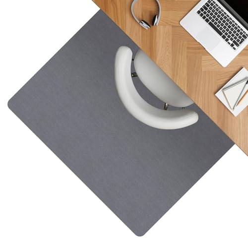 ANRO Bodenschutzmatte Bürostuhl Unterlage Schreibtischstuhl Unterlage Bürostuhl Teppich rutschfeste Bodenmatte für Parkett und Hartböden selbsthaftend Nemesis 100x300cm Grau