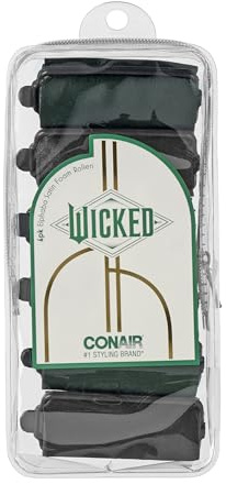 Wicked Elphaba 6PK Satin Rollers - hair rollers - foam rollers - heatless hair curlers - Scunci by Conair