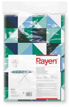 Rayen Funda para Tabla de Planchar Clip, 130x47 cm, Cuadros Multicolor, Poliuretano, 47x 130 cm
