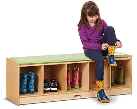 Jonti-Craft 90936JC 5 Section Bench Locker, Key Lime