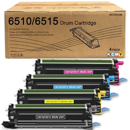 Phaser 6510 Workcentre 6515 Drum Unit Cartridge Replacement for Xerox 108R01417 108R01418 108R01419 108R01420 Drum Unit Cartridge Compatible for Xerox Phaser 6510 Workcentre 6515 Printer