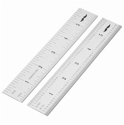 Mr. Pen- Machinist Ruler, 6 Inch, 2 Pack, Stainless Steel Imperial