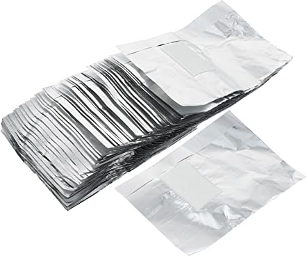 PACKOVE Lingettes Jetables Non Pelucheuses 200 Pcs Taille Standard Absorption Optimale Dissolvant pour Vernis à Ongles Utilisation Manucure et Pédicure Papillotes en Aluminium