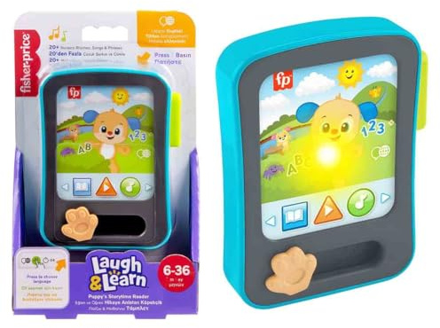 Fisher-Price Jouet Tablette Musicale et Lumière pour Bébé à partir de 6 Mois avec Prise en Charge Plusieurs Langues JGX02