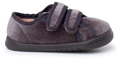 Pisamonas Zapatillas Terciopelo Barefoot Doble Tira Adherente Talla 21 Color Gris