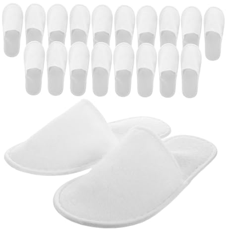Anneome 10 Par Engångstofflor för Gäster Halkfria Stängda Tåskor Mjuka och Hotelltofflor för Spa Resor och Evenemang Unisex Design för Hem och Gästfrihet
