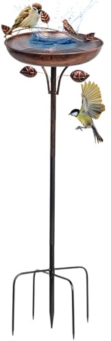 Bebederos para Pájaros de Exterior,Bebedero para Aves De Metal De 104 Cm para Jardín - para Pájaros | Decoración para Terraza Jardín Césped Parque Y Balcón