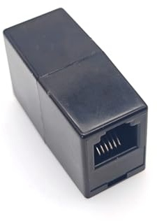 JZK Accoppiatore per linea telefonica RJ12 RJ11, adattatore extender in linea femmina-femmina per telefono fisso, fax, modem e DSL, compatibile con 6P6C / 6P4C
