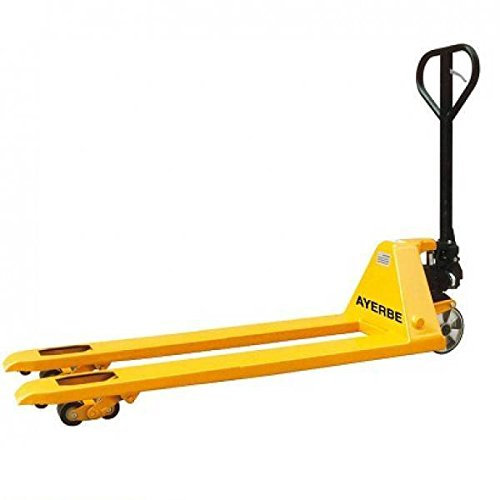 Ayerbe 0003334 Transpaleta Manual con Pala Larga, Capacidad de 2000 Kgs
