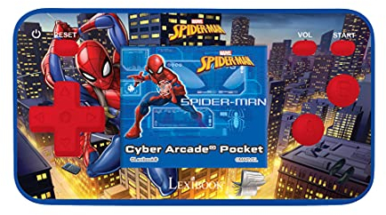 Lexibook, Spider-Man, Cyber Arcade Pocket, Portable Gaming Console, 150 Games, 1.8 LCD screen, Battery Operated, Blue/red, JL1895SP