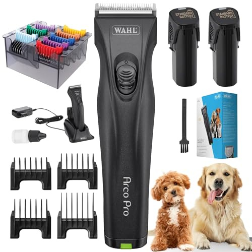 Agrarzone Edition Wahl Moser Arco Pro tosatrice cani e gatti - 2 batterie, Set rialzi, Leggera, Silenziosa, Potente - Made in Germany