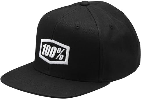 100% CASUAL ICON Snapback Cap AJ Fit Black - OS