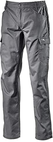 Pantalone da Lavoro Cargo Multistagione con Elastico in Vita Diadora Utility Art. Pant Level Cargo Colore Grigio (EU XL)