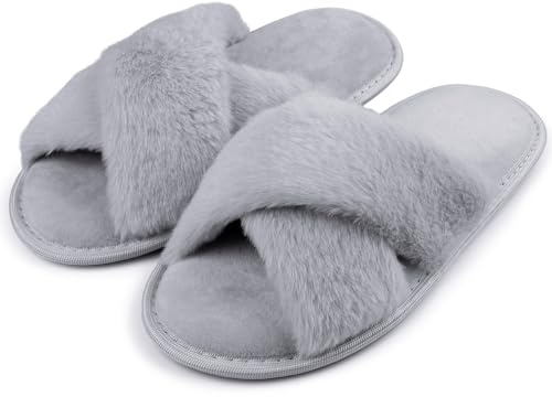 riemot Pantofole Donna in Memory Foam Ciabatte Invernali da Casa Calde leggere Comode Ciabatte Donna Antiscivolo Pelose Morbide Suola Scarpe Invernali Indoor Outdoor
