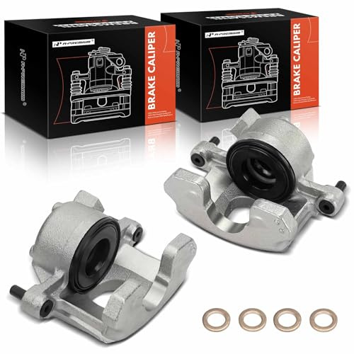 A-Premium Disc Brake Calipers Assembly Without Bracket Compatible with Ford Mustang, Country Squire, LTD Crown Victoria & Lincoln Continental, Town Car & Mercury Grand Marquis - Front Side, 2-PC Set