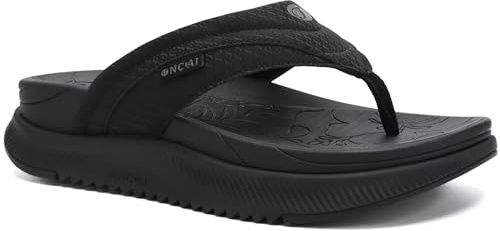 ONCAI Orthopedic Flip Flops Women with Arch Support Ladies Orthotic Recovery Sandals 2025 Comfortable Plantar Fasciitis Slip On Walking Sandal for Womans Indoor Casual Summer Black Size 9