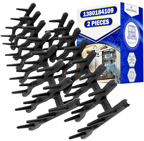 2 stycken diskställ med gummispettar 175 x 80 x 30 mm för övre diskkorg med originalkod 138018410/9 1380184109 138018400/0 1380184000 för AEG för Electrolux - MONTERAL