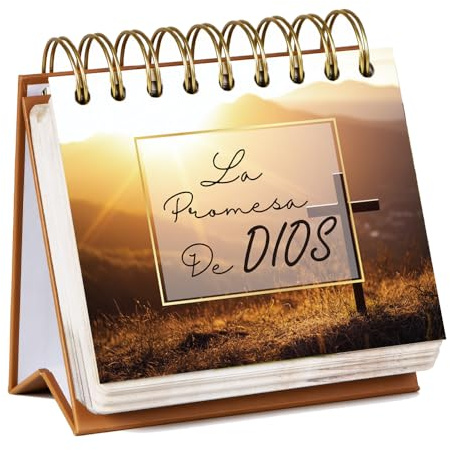1step2dream Regalos cristianos españoles | Calendario de escritorio religioso, versículo bíblico 365 en inglés - Citas inspiradoras y diseño único de paisaje para mujer y hombre
