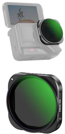 NEEWER Variabelt ND-filter kompatibelt med Ace Pro Ace Pro 2, ND2-32 actionkameralinsstillbehör, INTE kompatibel med uppdaterad version omdesignat runt åttakantigt linsskydd, FL-C23