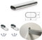 Oval Wardrobe Rail Polished Chrome Hanger Pole Closet, Hanging Rails and Fittings for Clothes (500mm (0.5m) ~19.7″)