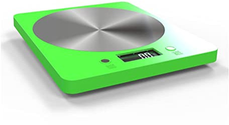 SMSOM Escala de Cocina, Digital g/ml/oz/LB.oz para, Hornear, cocinar y Comida for Comer, 304 Panel de Acero Inoxidable (Color : Green)