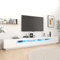 Festnight TV Lowboard mit LED TV Board Fernsehschrank TV Schrank Lowboard Fernsehschrank Fernsehtisch Sideboard für Wohnzimmer Schlafzimmer Möbel 300x35x40 cm Weiß
