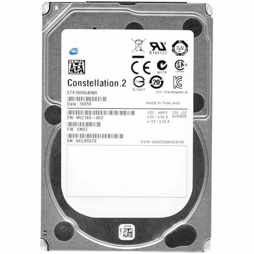 SIMPLETEK - Hard Disk 2.5 SATA (ST91000640NS) da 1TB | 7200RPM, Cache 64 MB | per Notebook, Server, NAS, DVR (Ricondizionato)